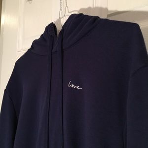 Blue “Love” hoodie
